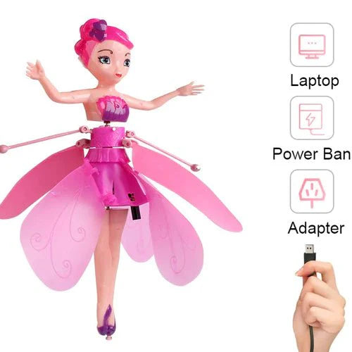 Girls Fairy Princess Doll Flying Aero craft Kids Toy