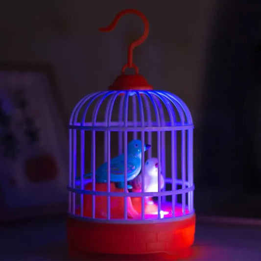 Talkback Musical light Bird cage with 2 birds